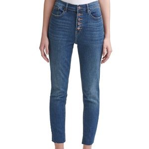 NEW Calvin Klein High Rise Skinny Jeans Raw Hem 27